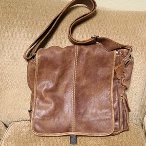 Roots leather shoulder bag
